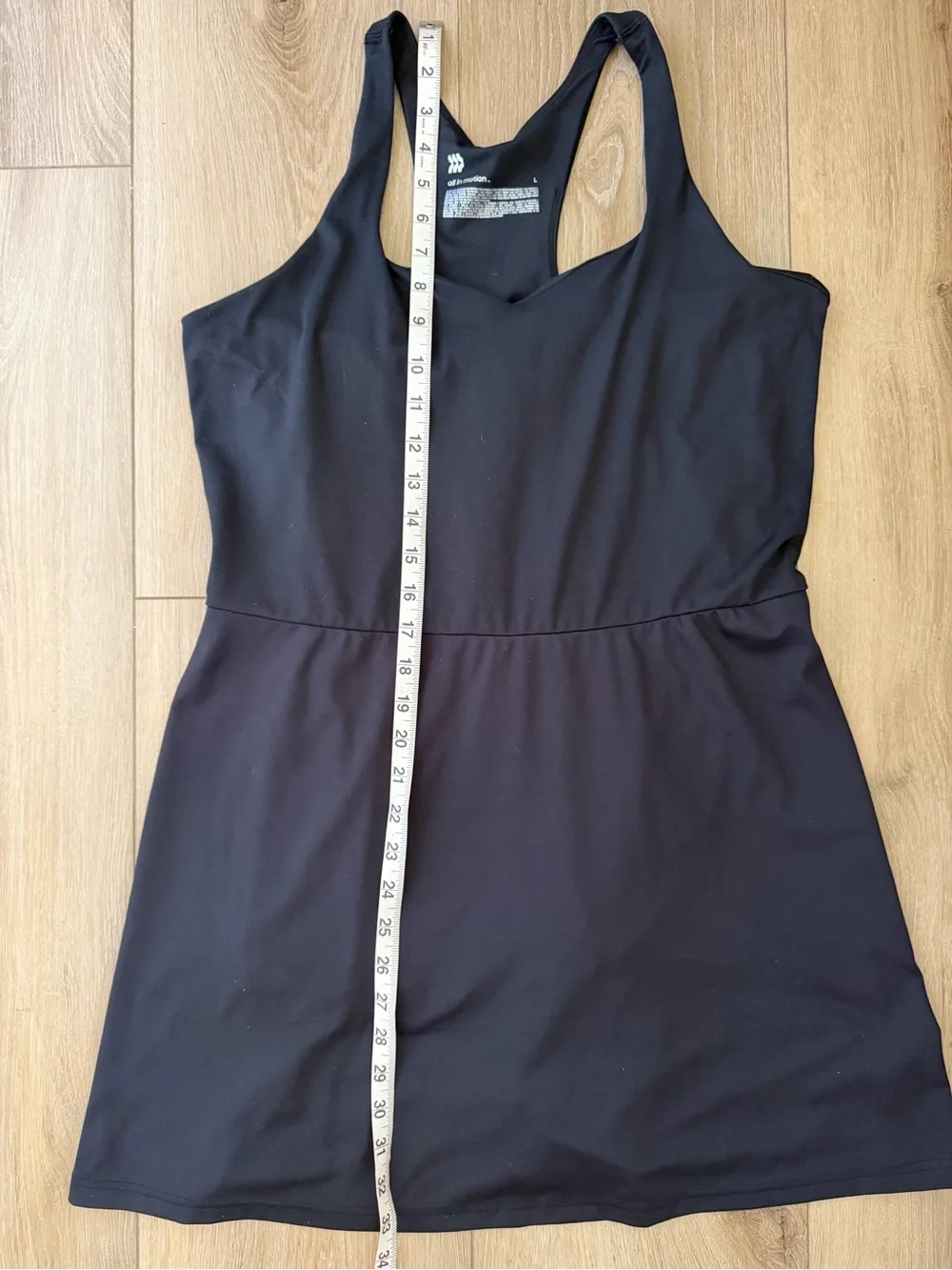 all in motion Black Athletic Lined Racerback Dress Size Large in GUC - Picture 8 of 10